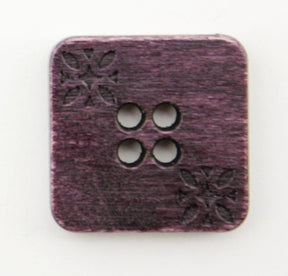 Buttons Etc. Buttons Purple Wood Square 3/4" Button