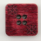Buttons Etc. Buttons Red Wood Square 3/4" Button