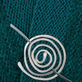 Carolyn Jackson Shawl Pins Flat / Circle Aluminum Shawl Pin