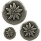 Dill Buttons of America, Inc Buttons Med  1" Tin Poinsettia Button