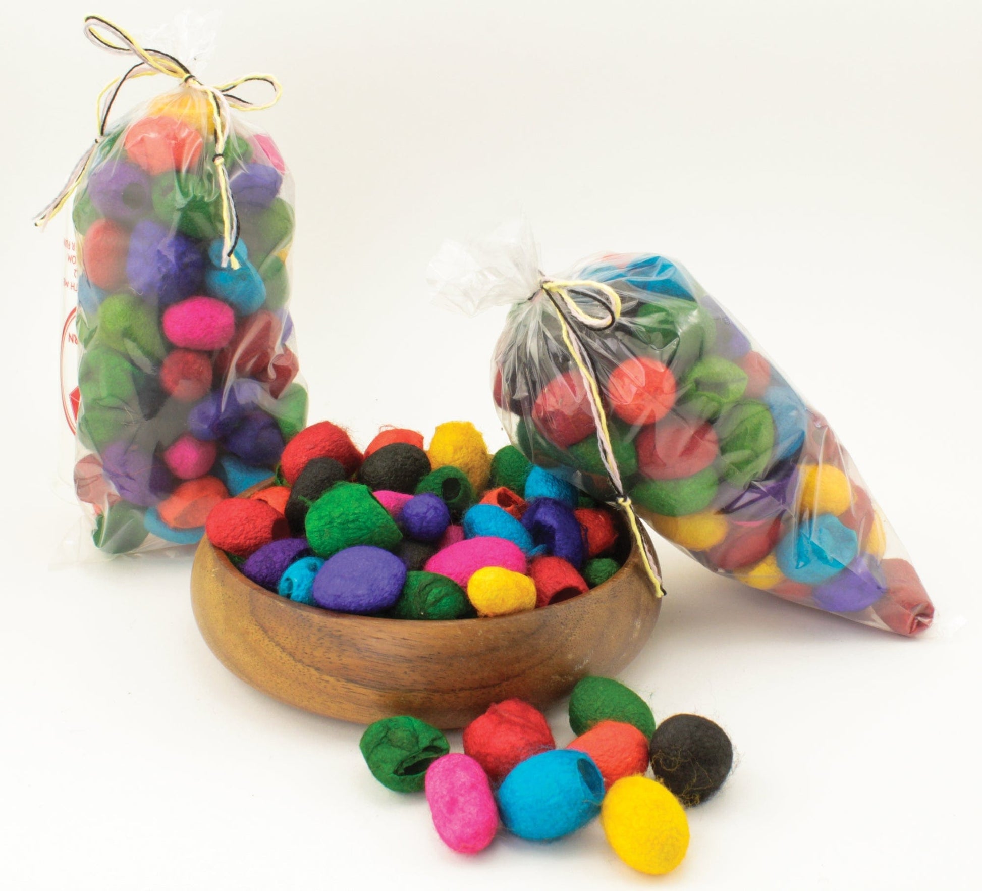 Indian Silk Shop Silk Fiber Multi-Color (dyed) Dyed Silk Cocoons