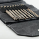Knitting Fever / Euro Yarns Crochet Hooks Lykke 6" Crochet Hook Set - Grey Faux Denim Case