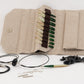 Knitting Fever / Euro Yarns Interchangeable Needle Sets Grove Beige Linen Case Lykke 3.5" Interchangeable Bamboo Knitting Needle Set
