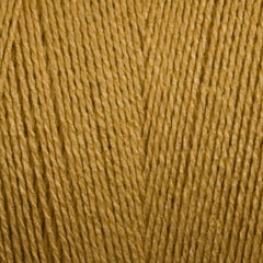 Close-up of Maurice Brassard 8/2 Tencel Yarn | Mini-cone in golden-yellow, highlighting its fine texture and V-shaped fiber pattern—ideal for delicate weaving projects.