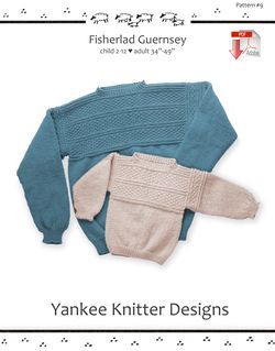 Fisherlad Guernsey - Yankee Knitter  - Pattern download
