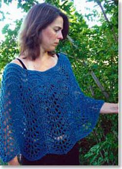 Easy Lace Poncho by Knitting Pure and Simple