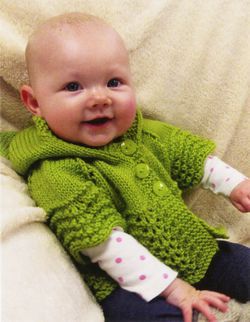 Lacy Baby Hoodie by Knitting Pure and Simple