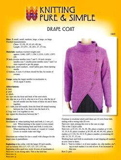 Drape Coat by Knitting Pure and Simple