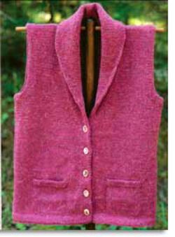 Boucle Cocoon Vest  Knitting Pattern Download