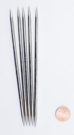 Nova Platina Double Point Knitting Needles 6quot Size 6  by Knitteraposs Pride