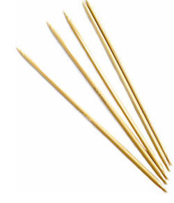 8" Double-point Bamboo Knitting Needles, Size 8