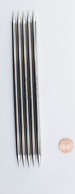 Nova Platina Double Point Knitting Needles 8quot Size 105  by Knitteraposs Pride