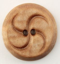 Wood Button Maple by Alosada 1"