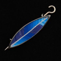 Bluebird Songbird Shawl Pin by Bonnie Bishoff Designs