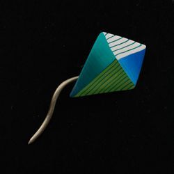 Blue Kite Short Stick Shawl Pin by Bonnie Bishoff Designs