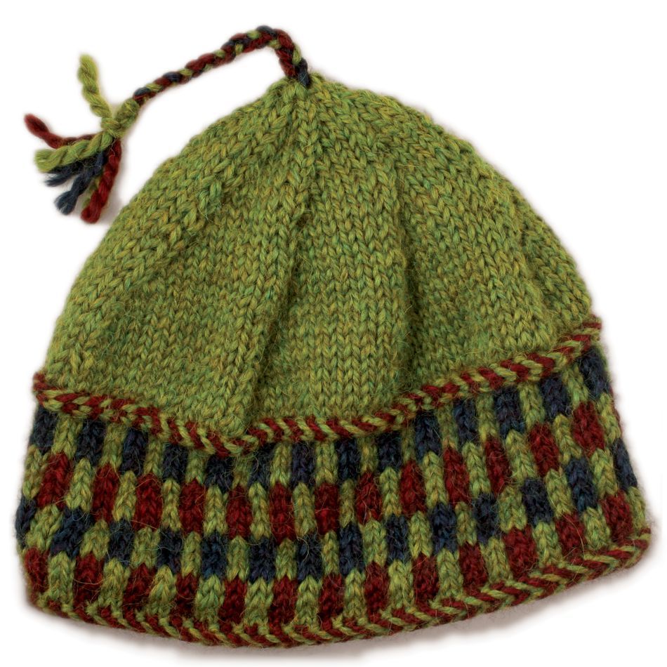 Knitting Patterns Checkerboard Hat  Bulky Weight