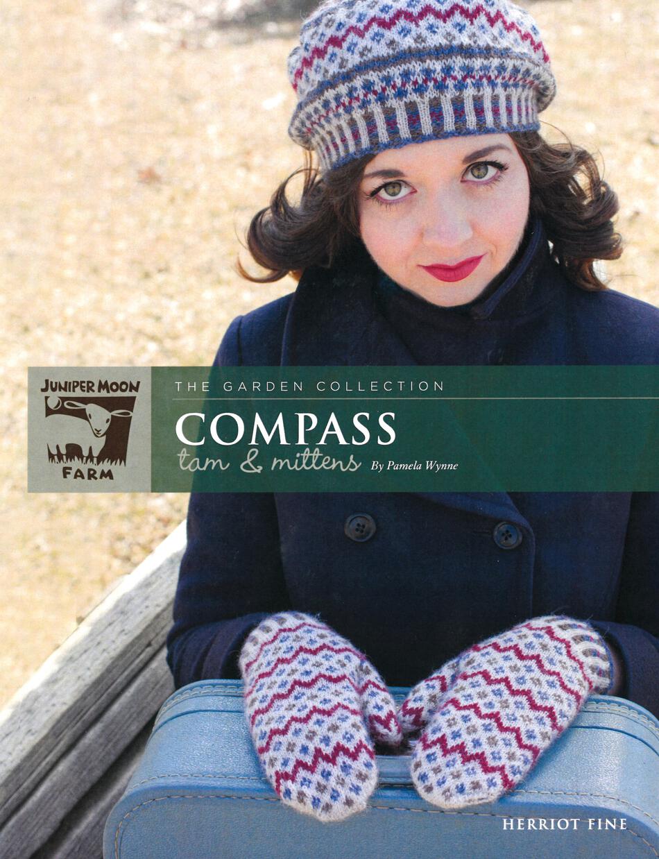 Knitting Patterns Herriot Fine Compass Tam and Mittens