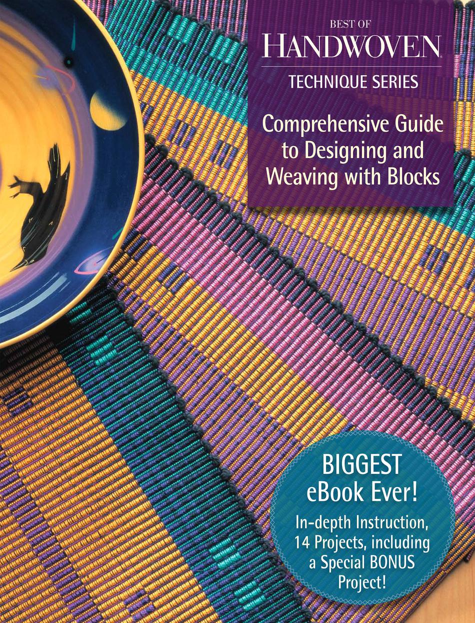 Weaving Books Handwoven Technique Series Comprehensive Guide to Designing and Weaving with Blocks  eBook Printed Copy