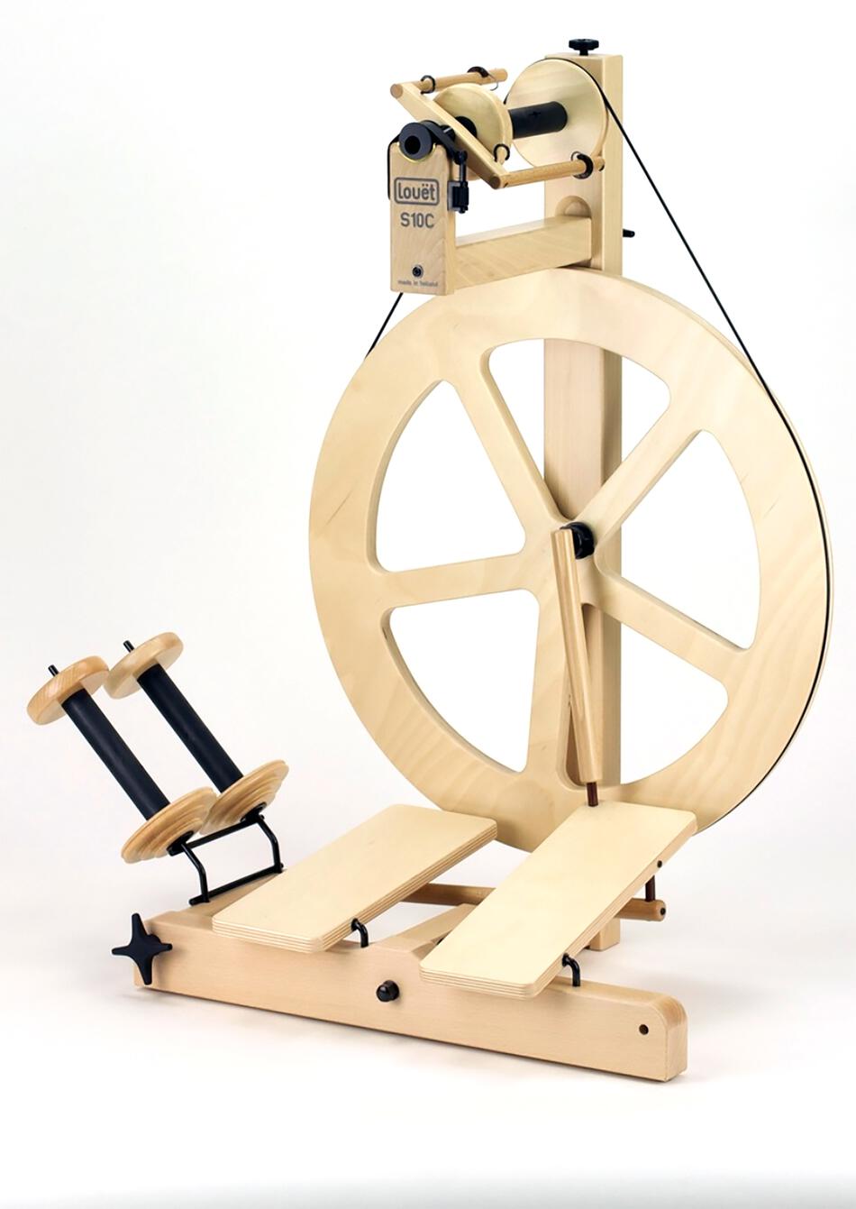 Spinning Equipment Lout  S10 CONCEPT Double Treadle 5 Spoke Irish Tension Spinning Wheel wsliders